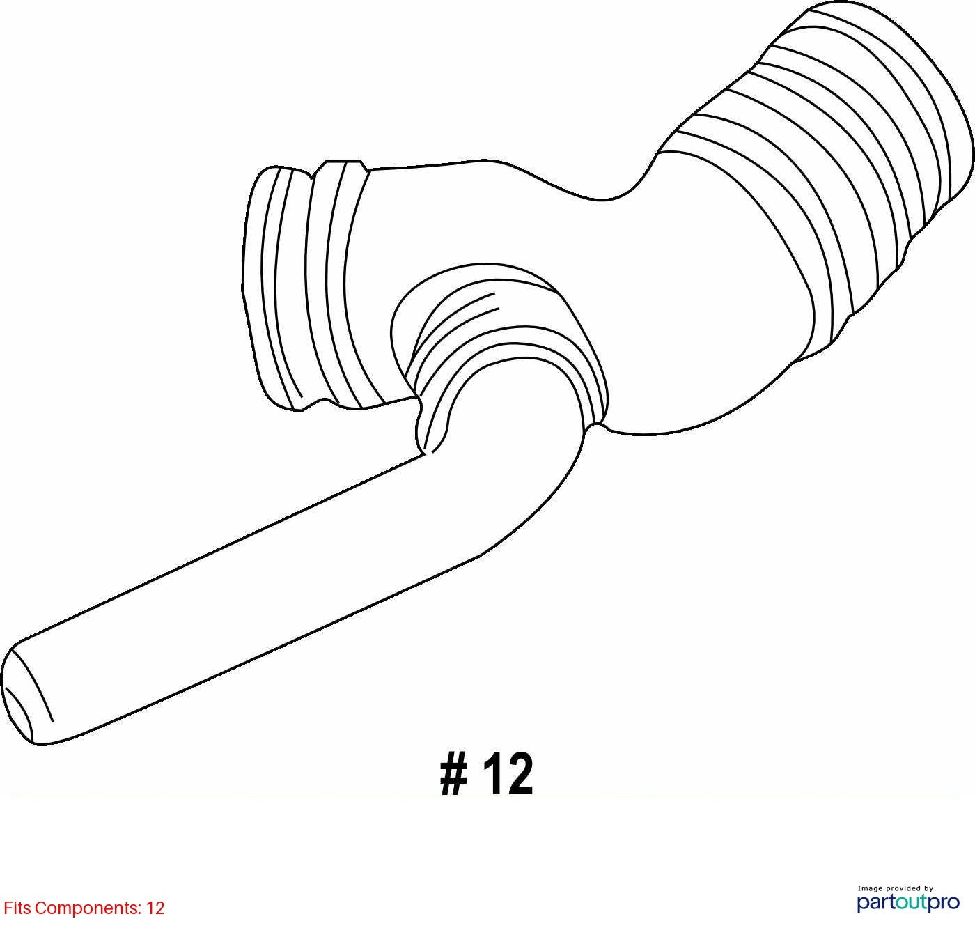 1999 Subaru Forester Air Intake Hose Genuine OEM 14457AA260