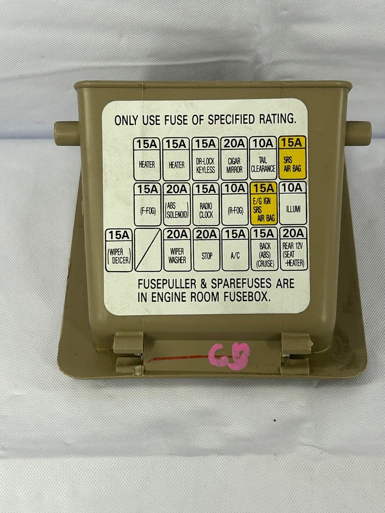 1998-2002 Subaru Forester Interior Dash Fuse Map Pocket Lid Beige Cover Trim OEM