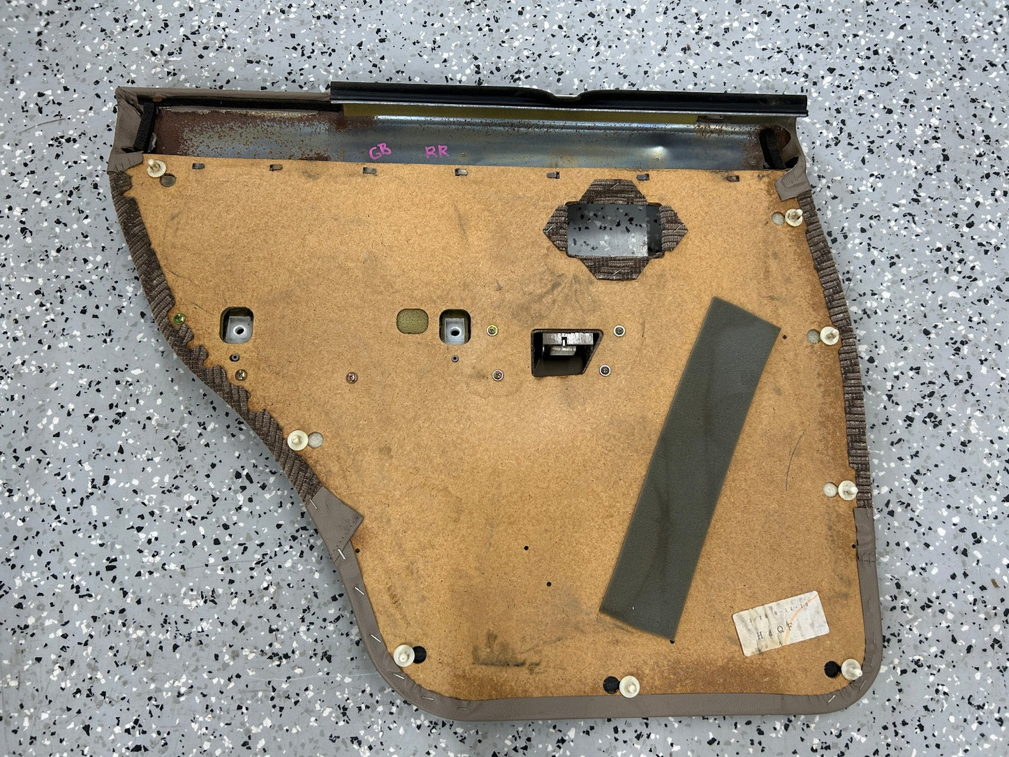 1990-1995 Toyota 4Runner SR5 Rear Right Door Panel Card With Arm Rest Tan OEM