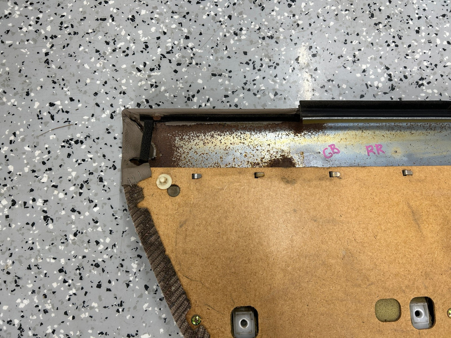1990-1995 Toyota 4Runner SR5 Rear Right Door Panel Card With Arm Rest Tan OEM
