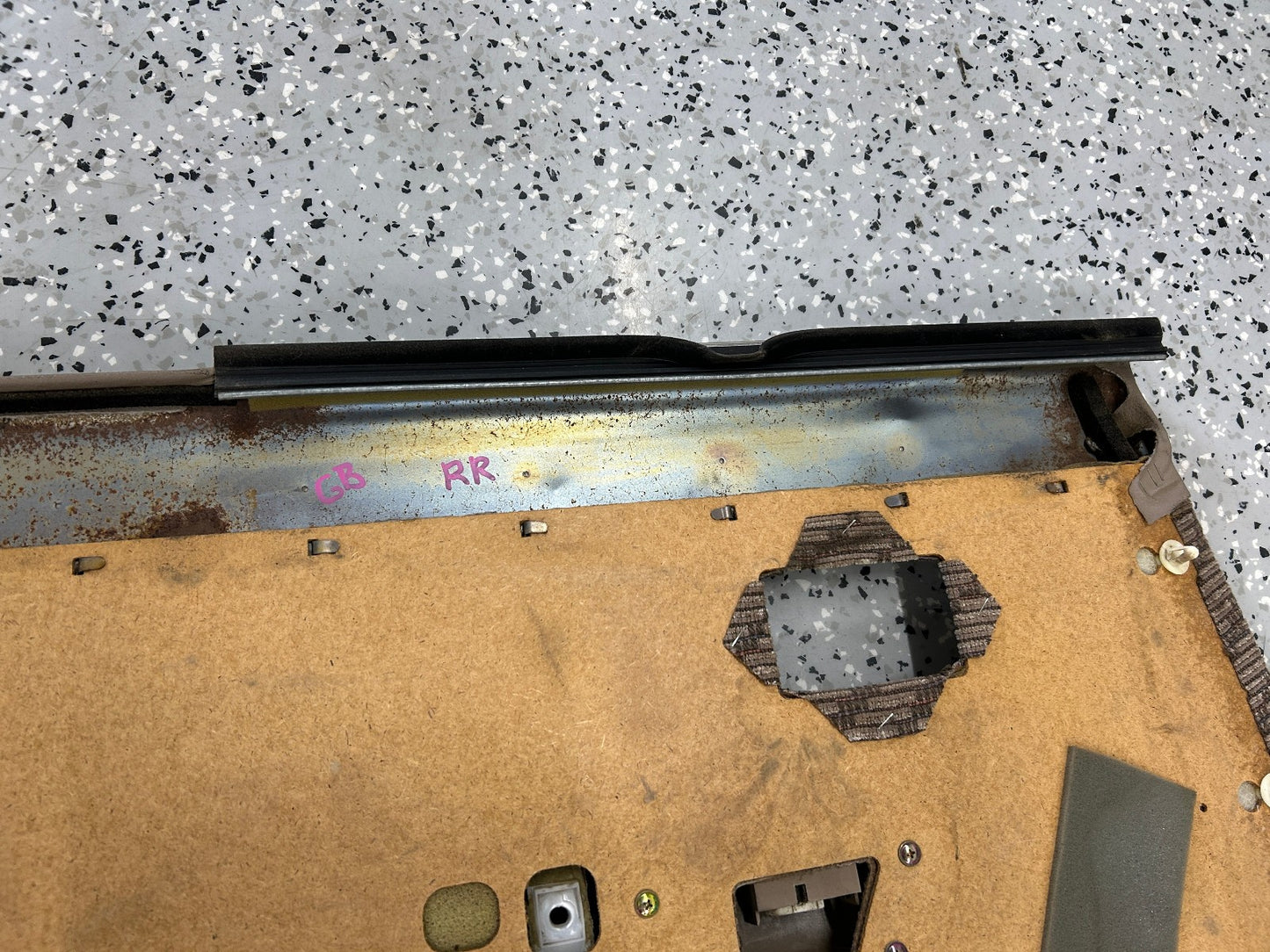 1990-1995 Toyota 4Runner SR5 Rear Right Door Panel Card With Arm Rest Tan OEM