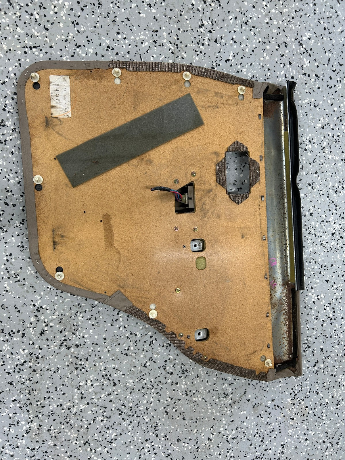 1990-1995 Toyota 4Runner SR5 Rear Left Door Panel Card With Arm Rest Tan OEM