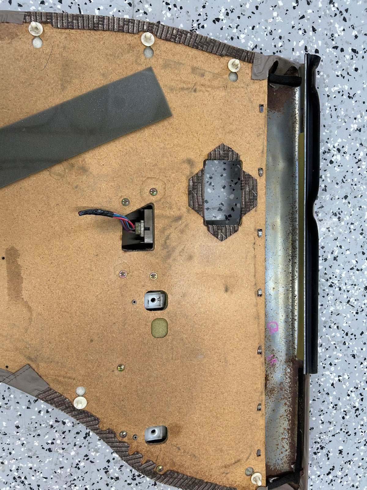 1990-1995 Toyota 4Runner SR5 Rear Left Door Panel Card With Arm Rest Tan OEM