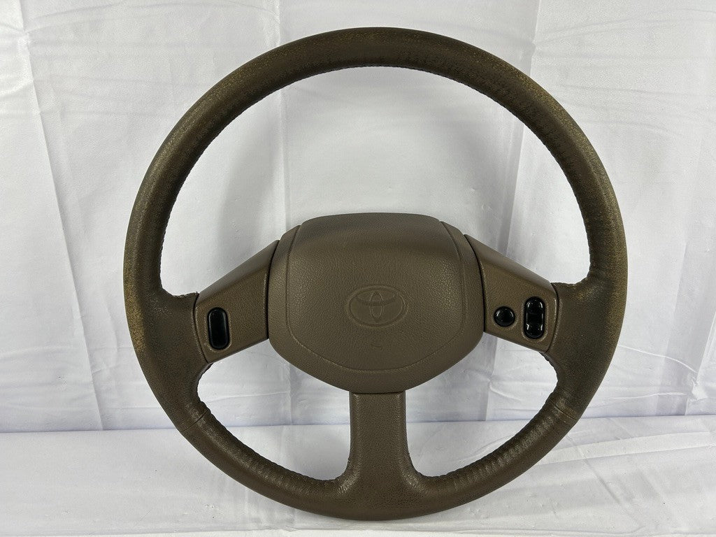 1990-1995 Toyota 4Runner SR5 Steering Wheel With Cruise Control OEM Brown