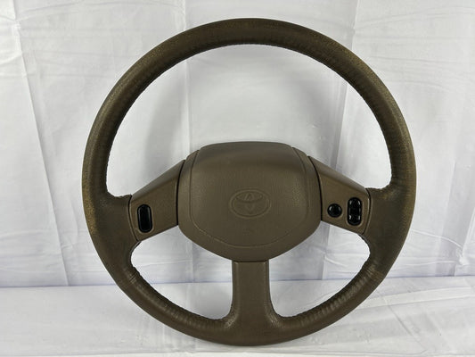 1990-1995 Toyota 4Runner SR5 Steering Wheel With Cruise Control OEM Brown