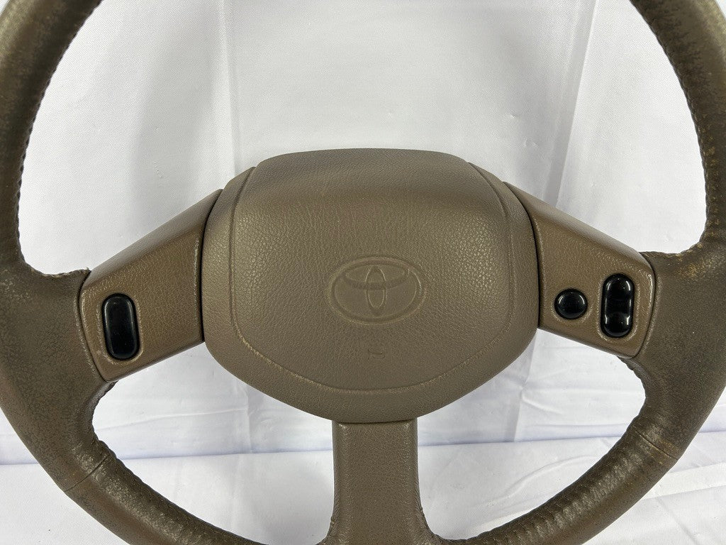 1990-1995 Toyota 4Runner SR5 Steering Wheel With Cruise Control OEM Brown