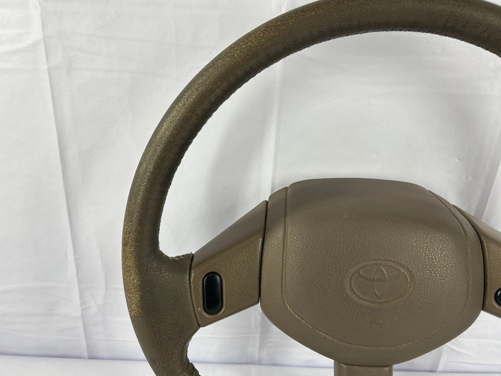 1990-1995 Toyota 4Runner SR5 Steering Wheel With Cruise Control OEM Brown