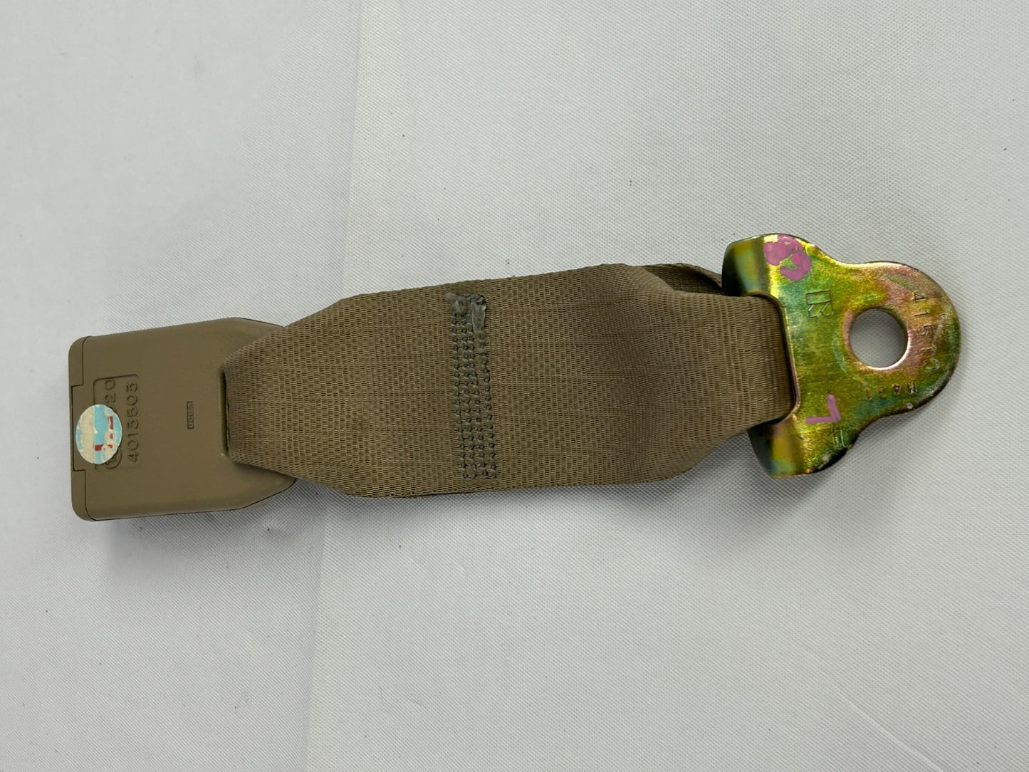 1989-1995 Toyota 4Runner Rear Left Seat Belt Receiver Tan OEM 73480-35010