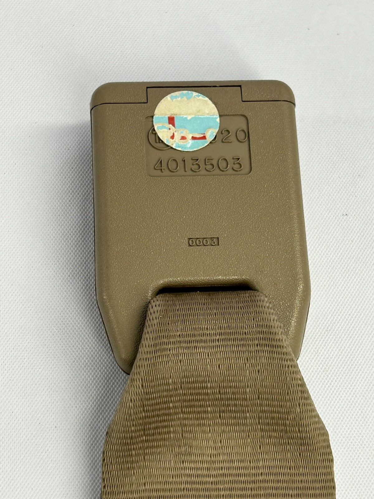 1989-1995 Toyota 4Runner Rear Left Seat Belt Receiver Tan OEM 73480-35010