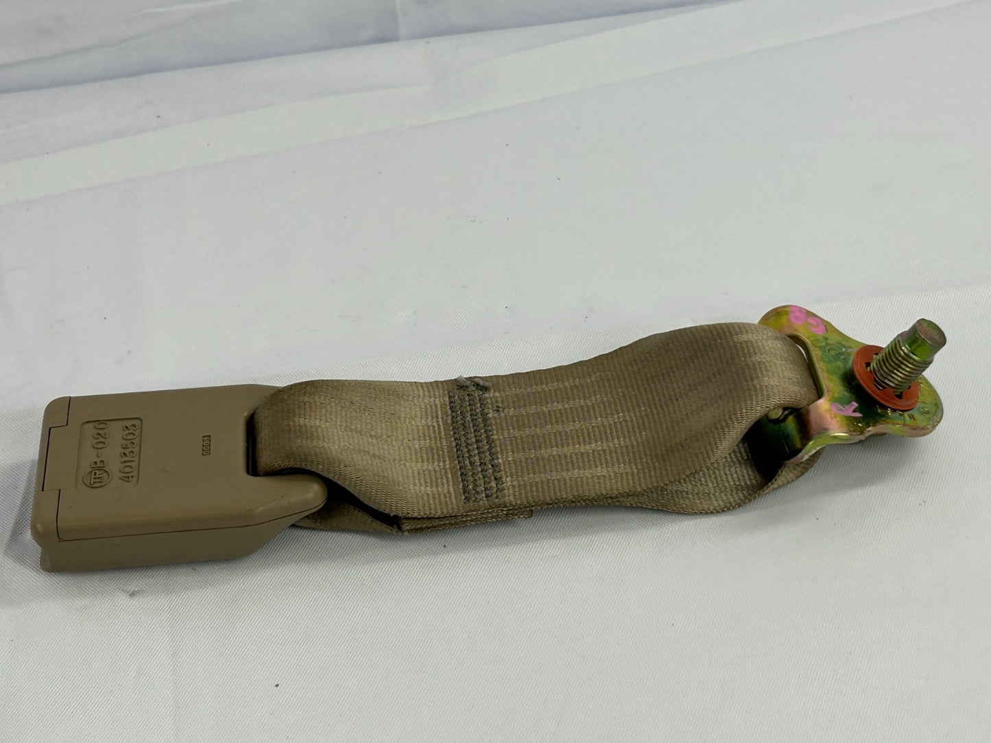 1989-1997 Toyota 4Runner Rear Seat Belt Receiver Tan OEM 73460-60020