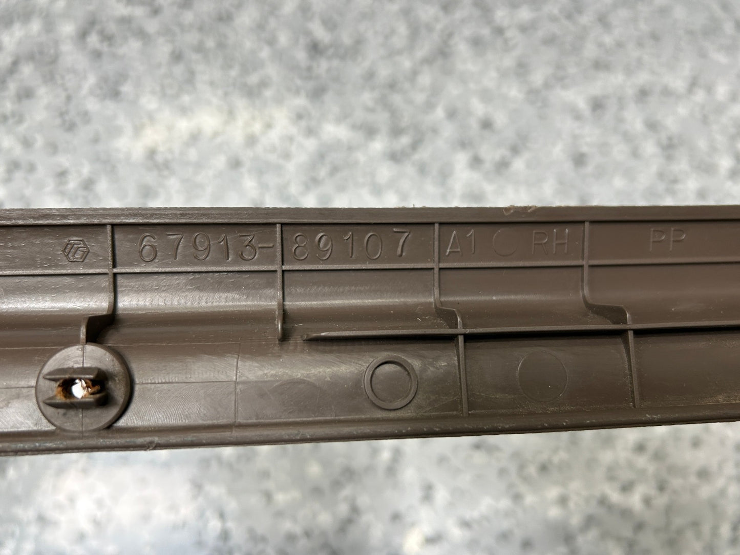 1989-1995 Toyota 4Runner Front Right Door Sill Scuff Plate Trim Brown OEM