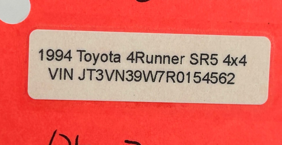 1993-1995 Toyota 4Runner Front Left Door Sill Scuff Plate Trim Brown OEM