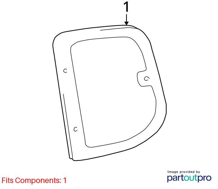 2000-2006 Toyota Tundra Extended Cab Right Rear Door Window Glass