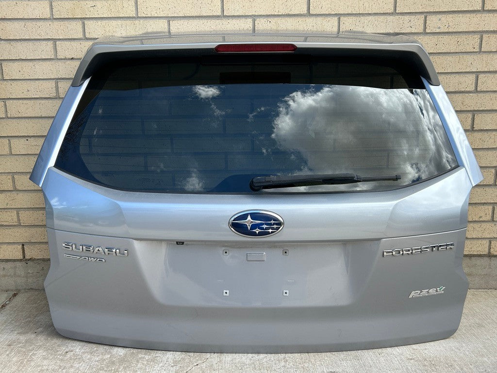 2014-2018 Subaru Forester Hatch Liftgate Manual Lift With Spoiler Silver OEM