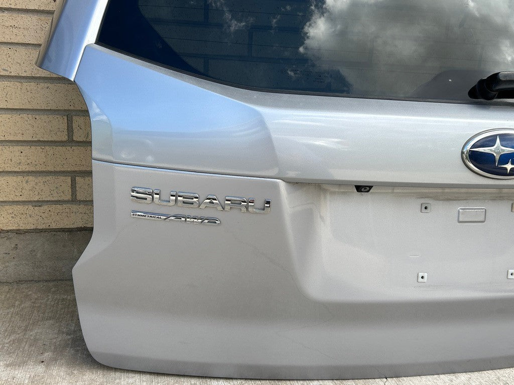 2014-2018 Subaru Forester Hatch Liftgate Manual Lift With Spoiler Silver OEM