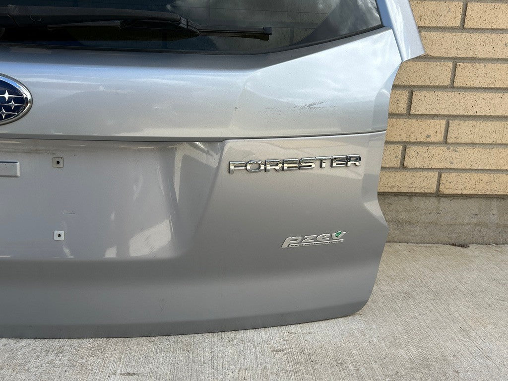 2014-2018 Subaru Forester Hatch Liftgate Manual Lift With Spoiler Silver OEM