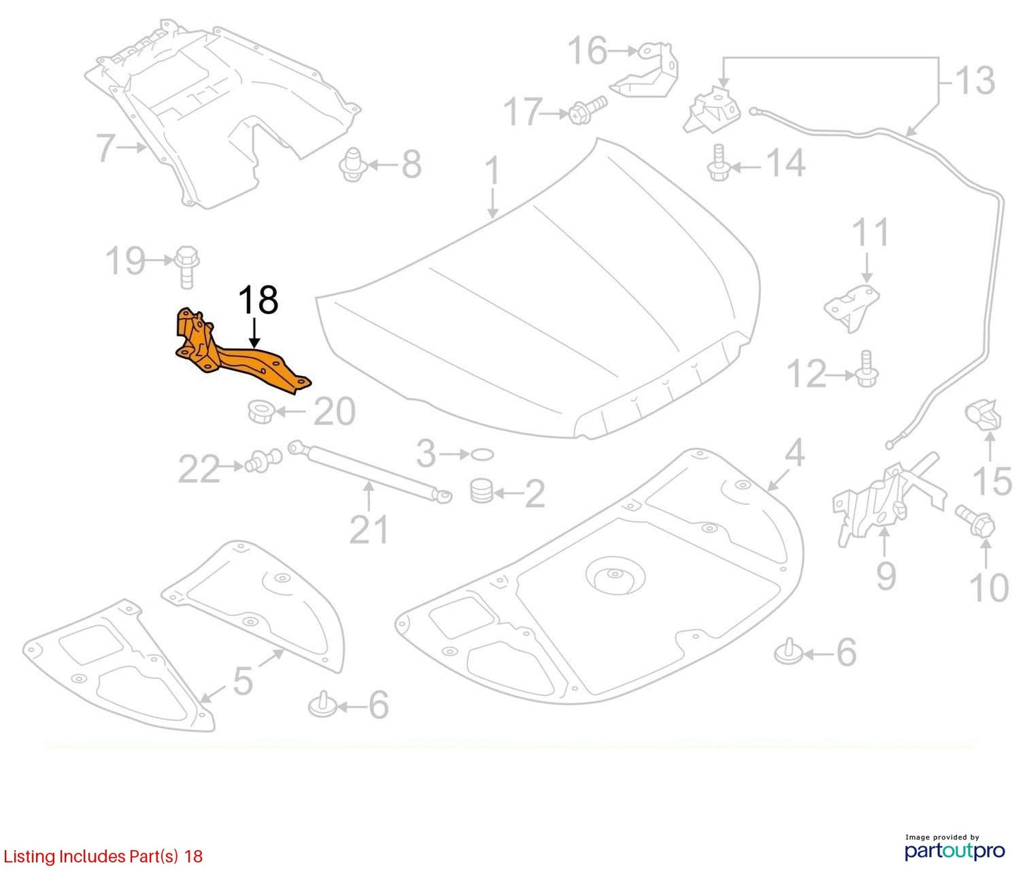 2014-2018 Subaru Forester Front Hood Bonnet Right & Left Hood Hinge Set OEM