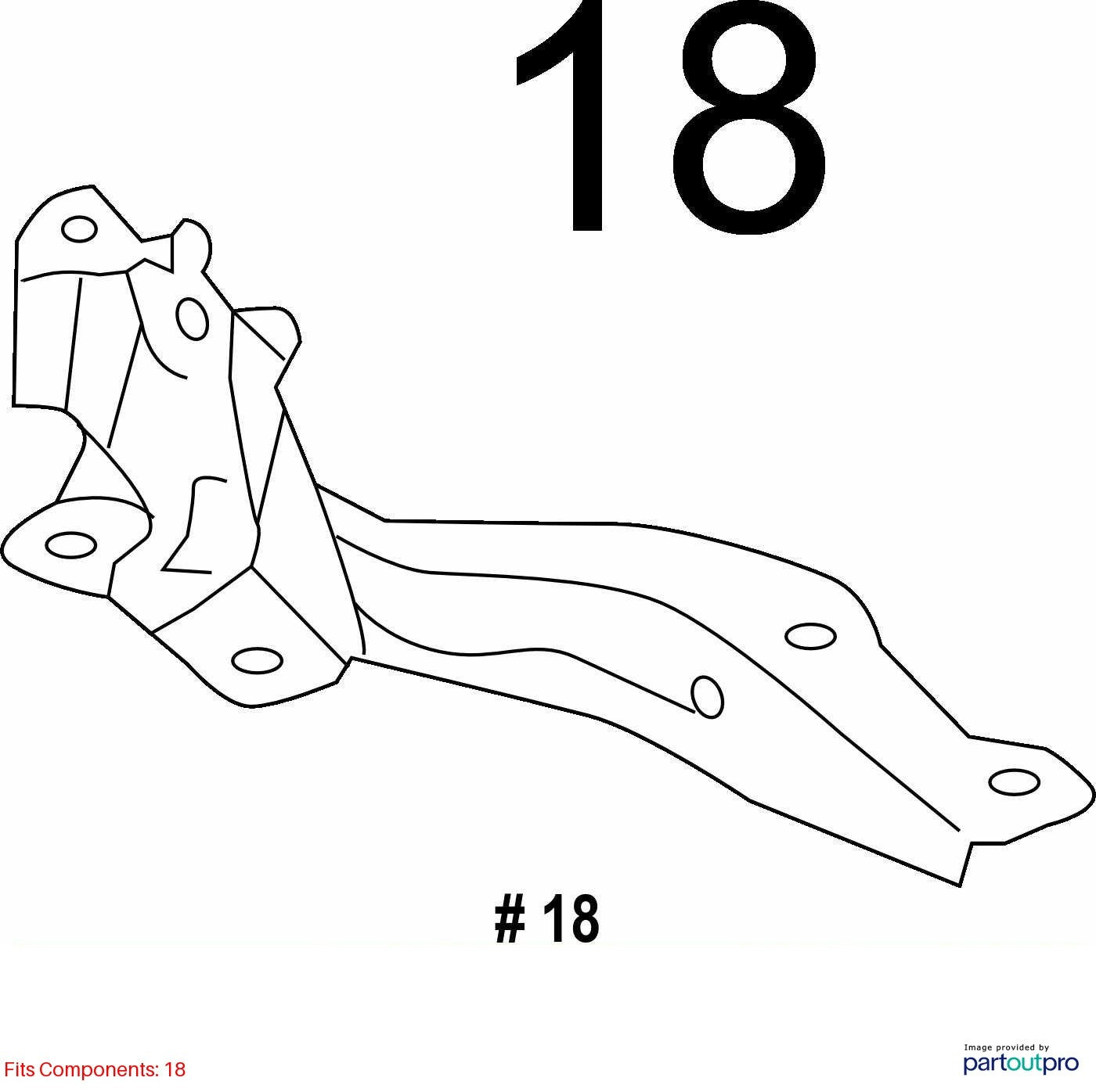 2014-2018 Subaru Forester Front Hood Bonnet Right & Left Hood Hinge Set OEM