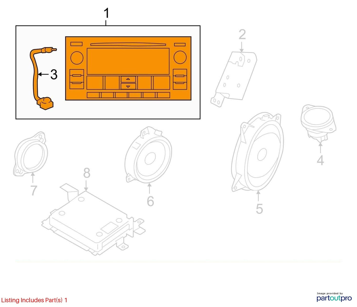 2017 Subaru Forester CD Player Radio Receiver & Display Screen OEM 86201SG671