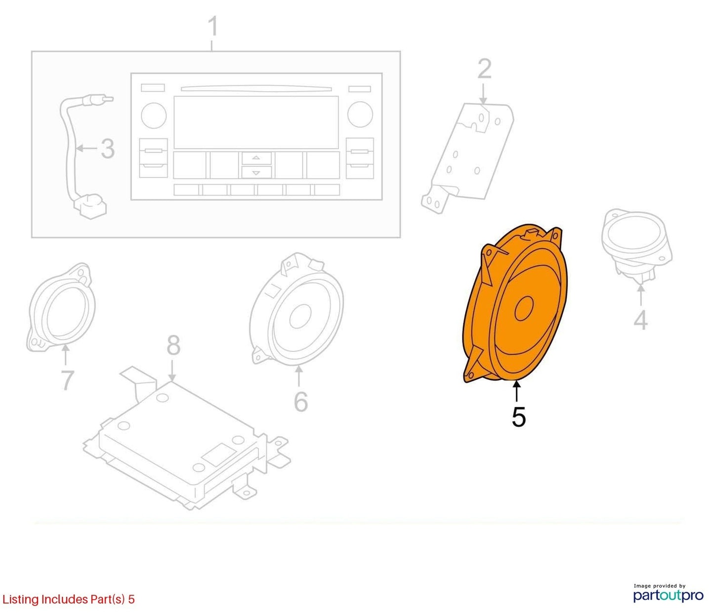 2014-2018 Subaru Forester Front Left or Right Door Speaker Audio Sound OEM