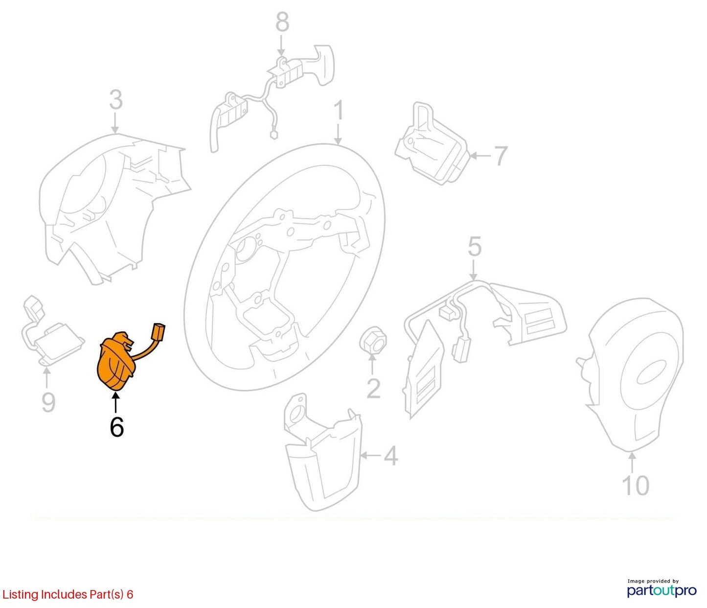 2017-2018 Subaru Forester Steering Wheel Multi-Function Display Switch OEM