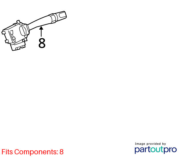 2000-2005 Toyota Tundra Left Windshield Wiper Control Switch OEM 87810-0C010