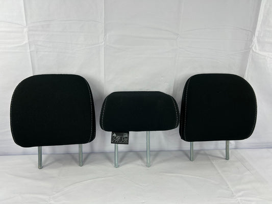 2014-2018 Subaru Forester Rear Back Seat Headrests Head Rest Black Cloth Set OEM