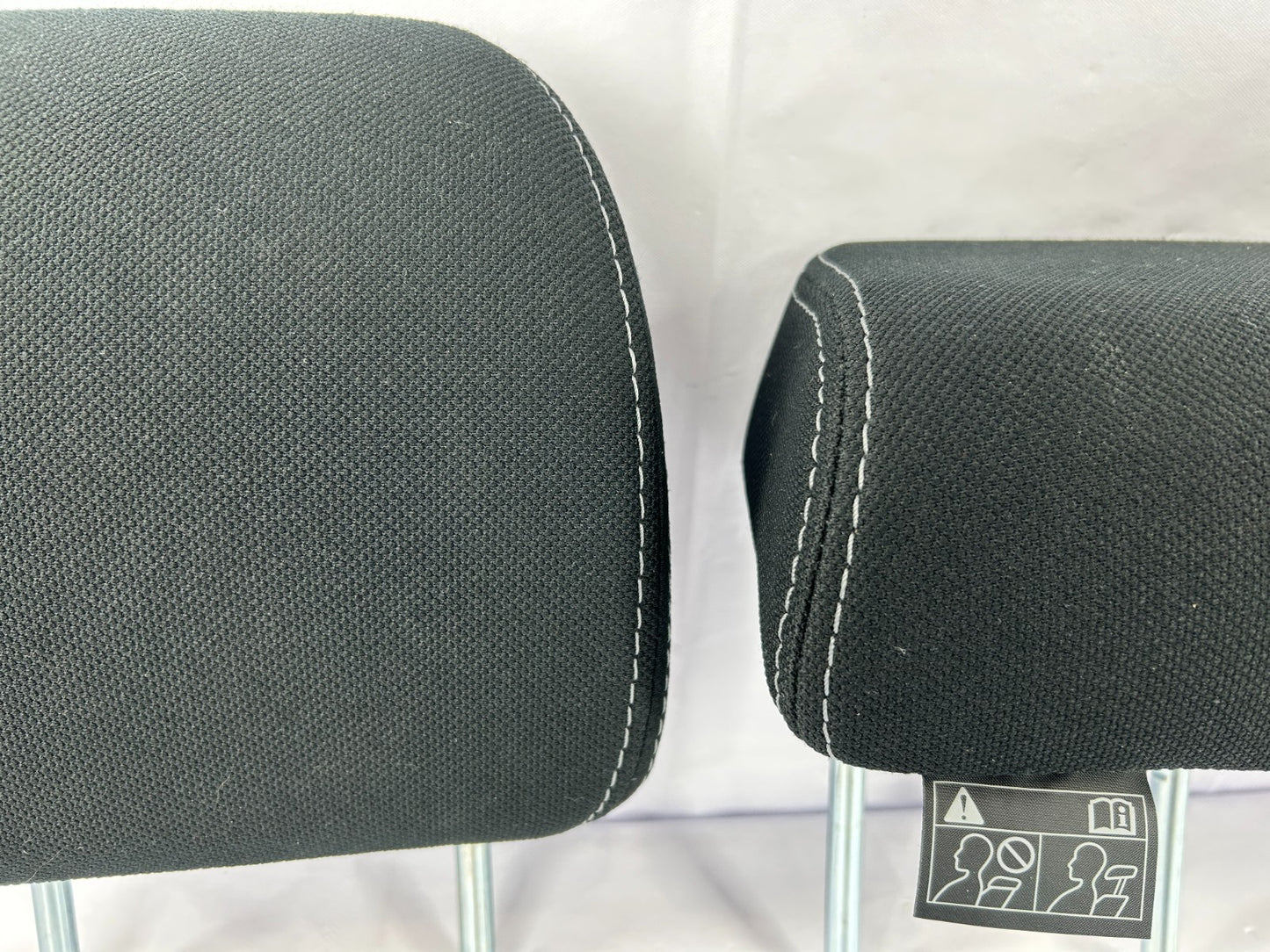 2014-2018 Subaru Forester Rear Back Seat Headrests Head Rest Black Cloth Set OEM