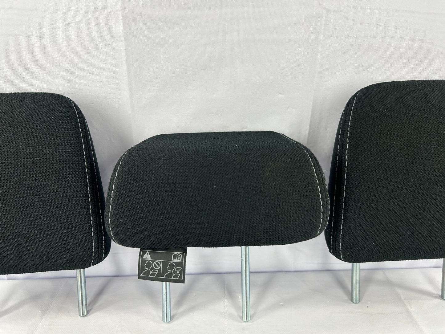 2014-2018 Subaru Forester Rear Back Seat Headrests Head Rest Black Cloth Set OEM