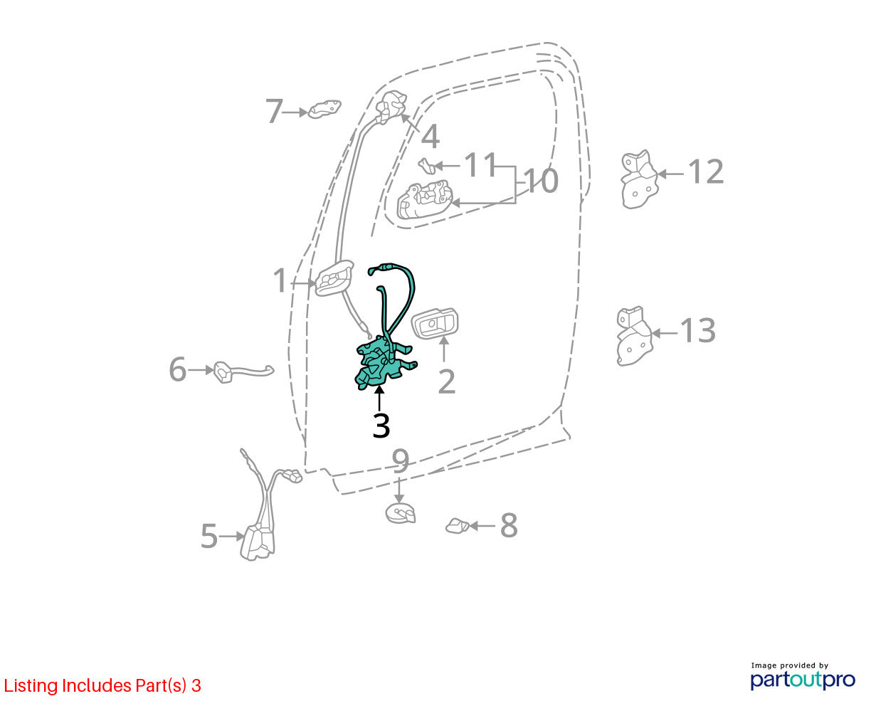 2000-2006 Toyota Tundra Rear Left Door Lock Control Module