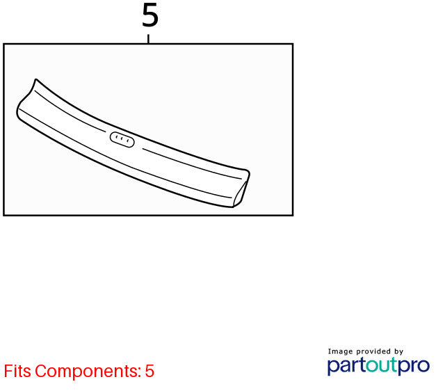 2007-2011 Honda CR-V OEM Lower Panel Lift Gate Hatch Trim Panel Molding GARNISH