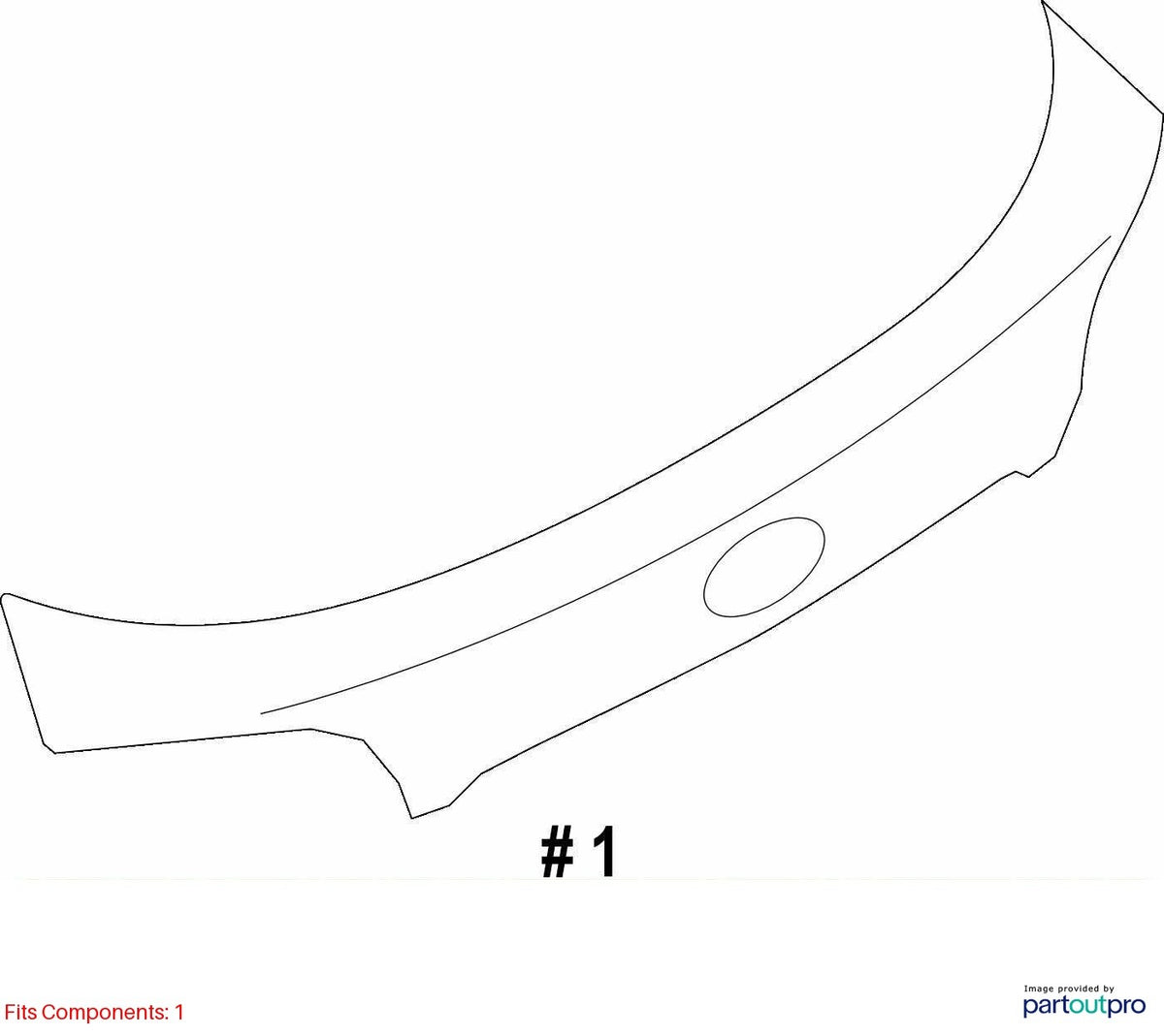 15-19 Subaru Outback Trunk Hatch Trim Finish Panel Garnish G1U OEM 91111AL80BNN
