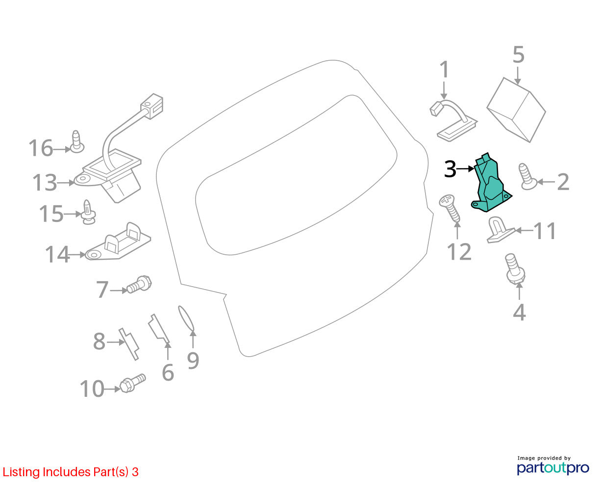 11-25 Mitsubishi Outlander Sport Rear Liftgate Latch Lock Actuator OEM 5808A129