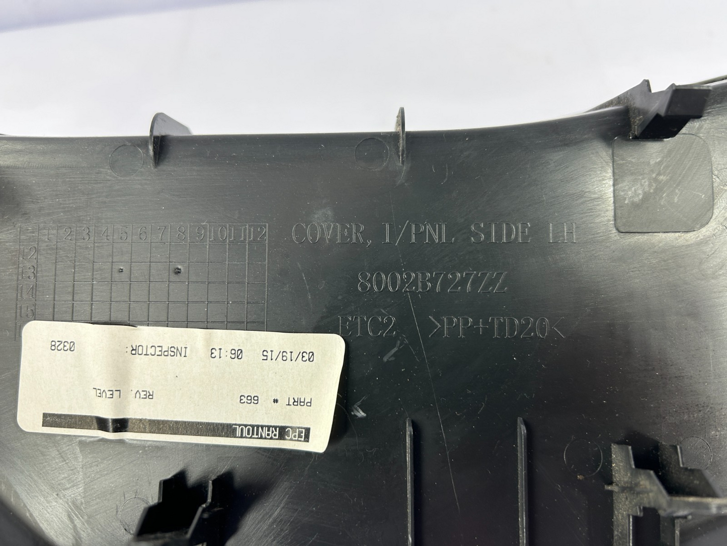 2011-2025 Mitsubishi Outlander Sport Dash Left End Cap Trim Cover OEM 8002B727ZZ