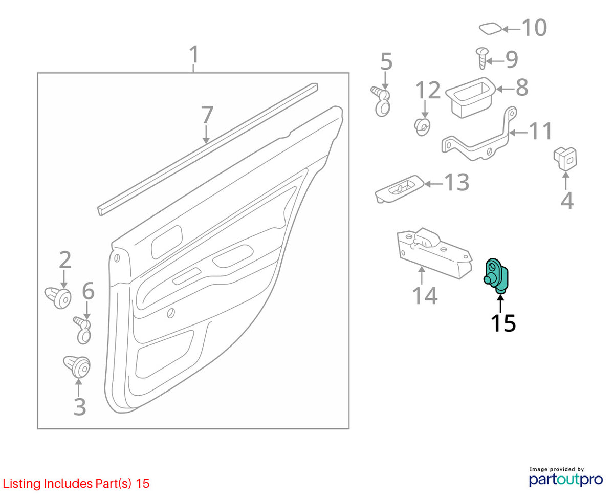 2011-2024 Mitsubishi Outlander Front Right Door Jamb Sensor Switch OEM 8608A220