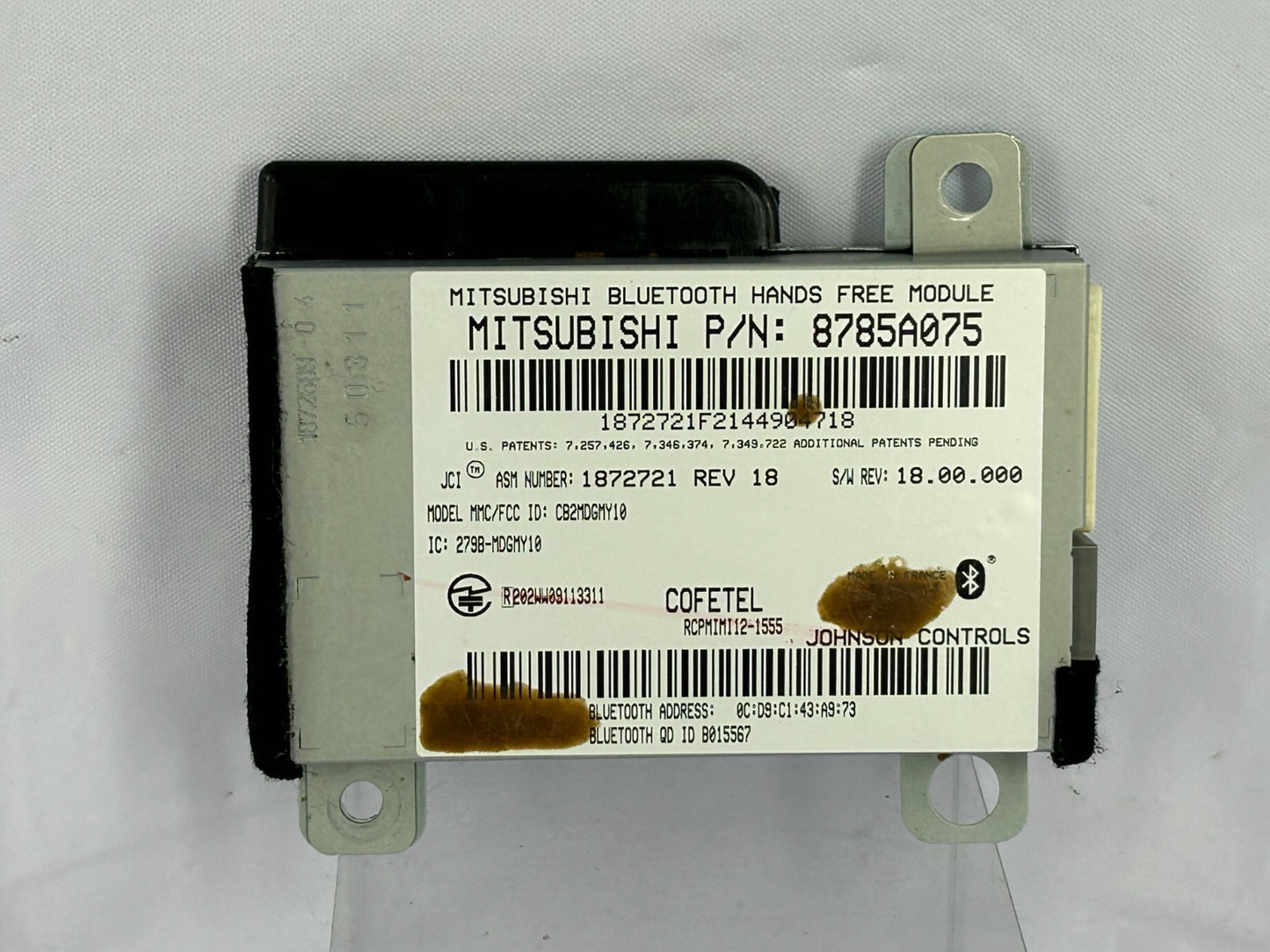13-17 Mitsubishi Outlander Sport Telephone Hands Free Bluetooth Control Module
