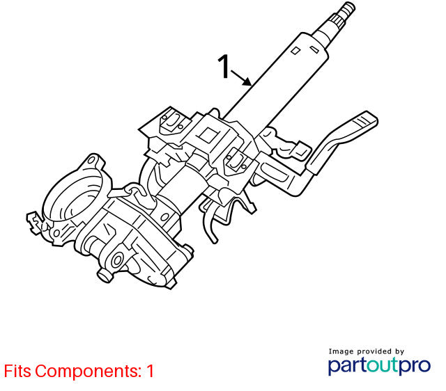 15-25 Mitsubishi Outlander SPORT 4WD Power Steering Manual Adjust Column Shaft