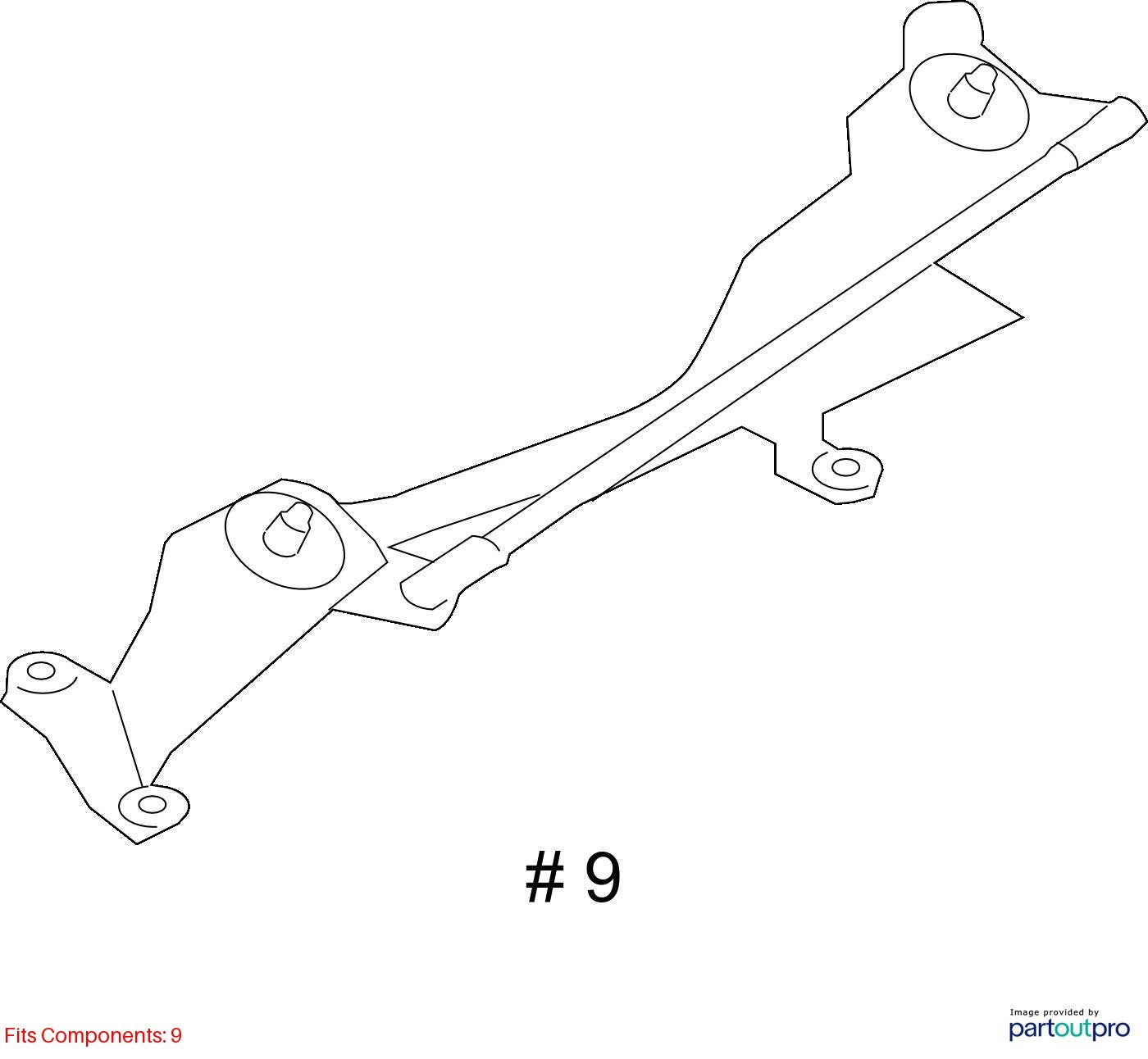 11-25 Mitsubishi Outlander Sport Windshield Wiper Motor & Linkage OEM 8251A058
