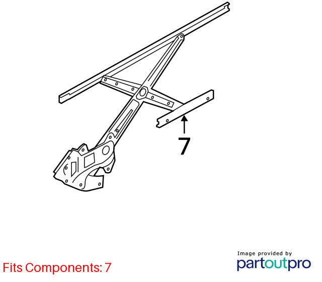 11-25 Mitsubishi Outlander Sport Front Left Door Window Regulator & Motor OEM
