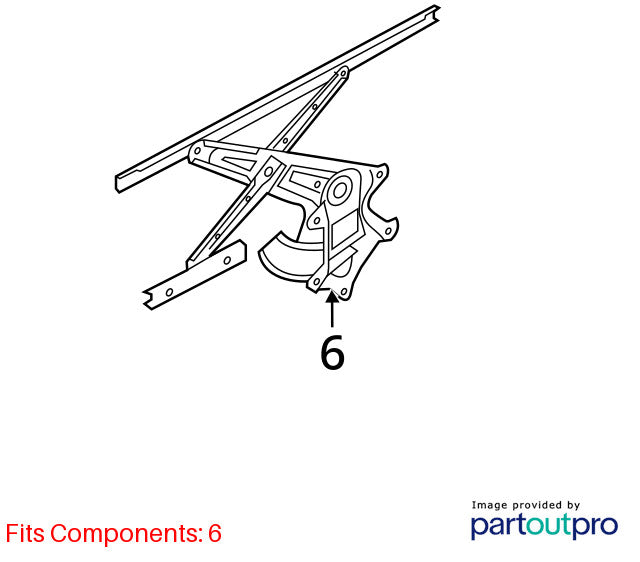 2011-2025 Mitsubishi Outlander Sport Rear Left Door Window Regulator & Motor OEM