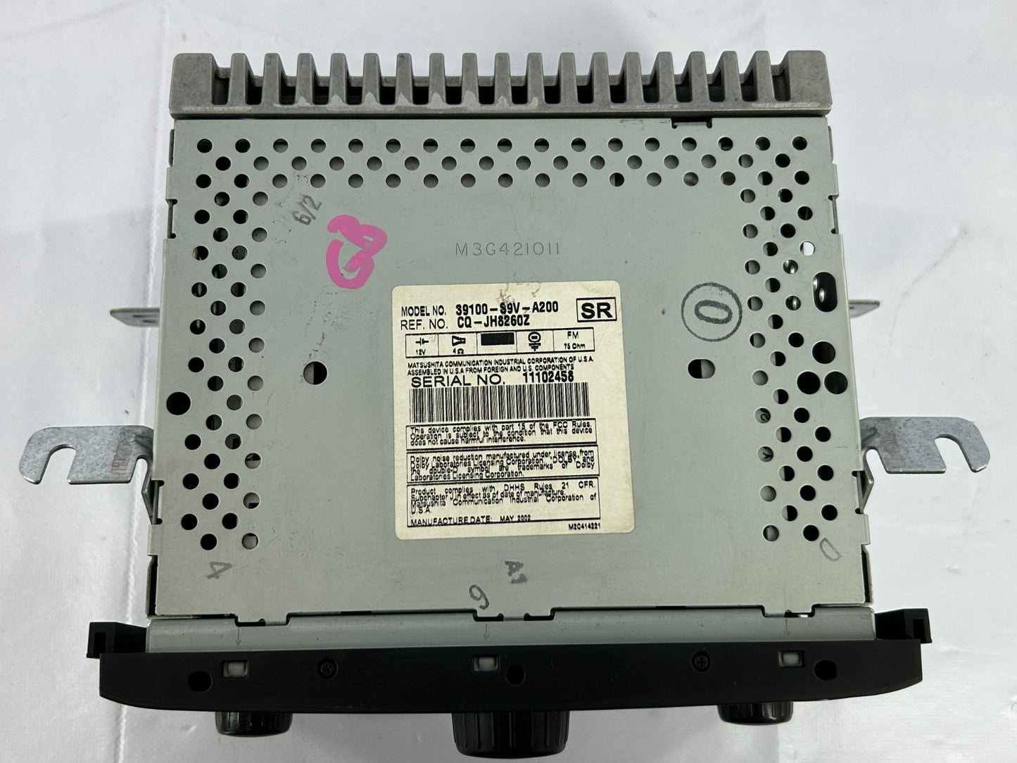 03-05 Honda Pilot AM FM CD Player Radio Head Unit With Code OEM 39100-S9V-A200
