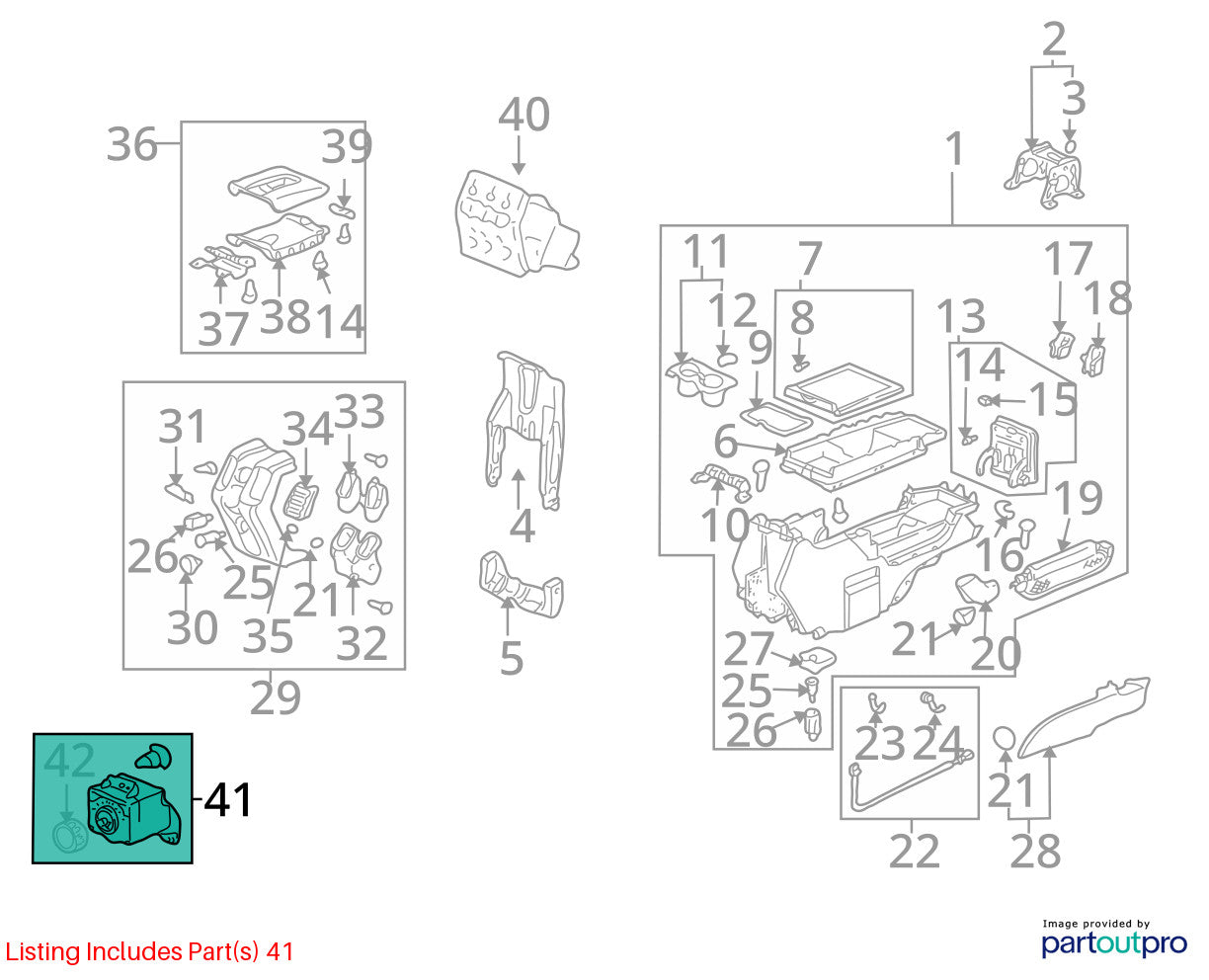2003-2005 Honda Pilot Climate Temperature Control Switch OEM 79660-S9V-A41ZA