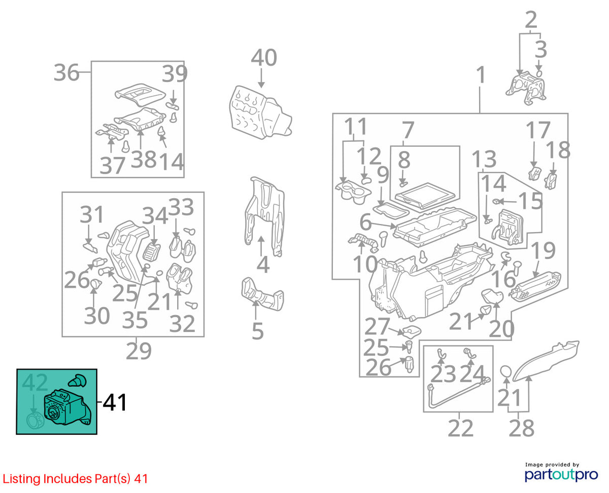2003-2005 Honda Pilot Climate Temperature Control Switch OEM 79660-S9V-A41ZA