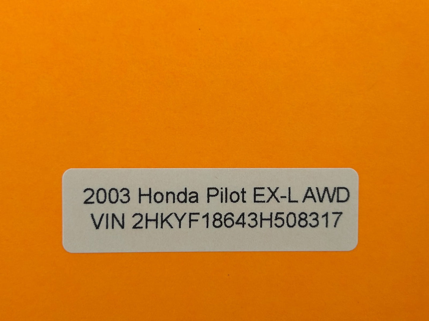 03-05 Honda Pilot Rear Right Bumper Exterior Trim Corner Skirt 66131-S9V-A00ZZ