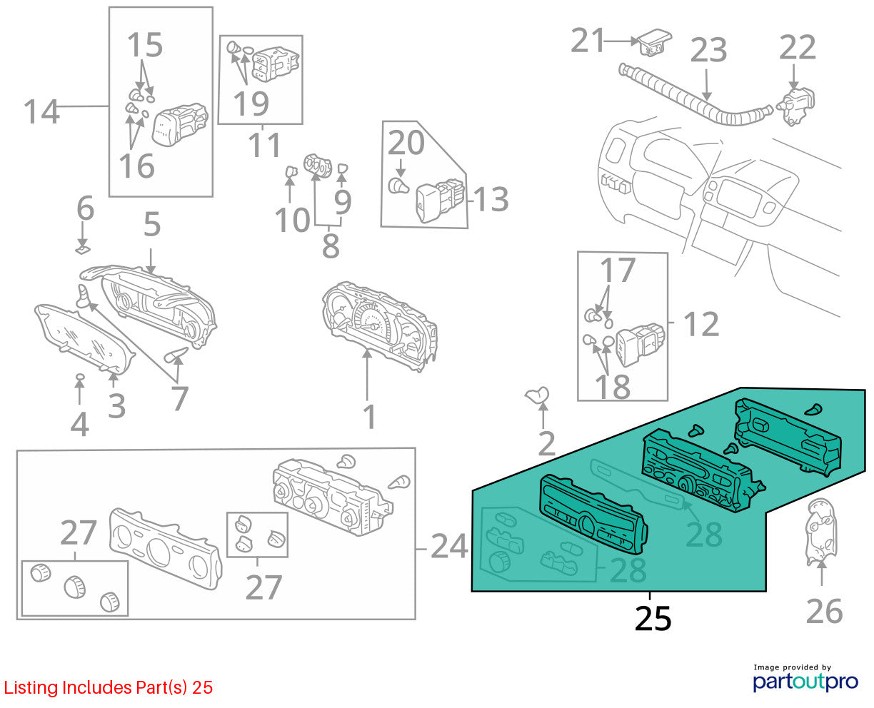 2003-2005 Honda Pilot A/C Heater Climate Temperature Control OEM 79600-S9V-305ZA