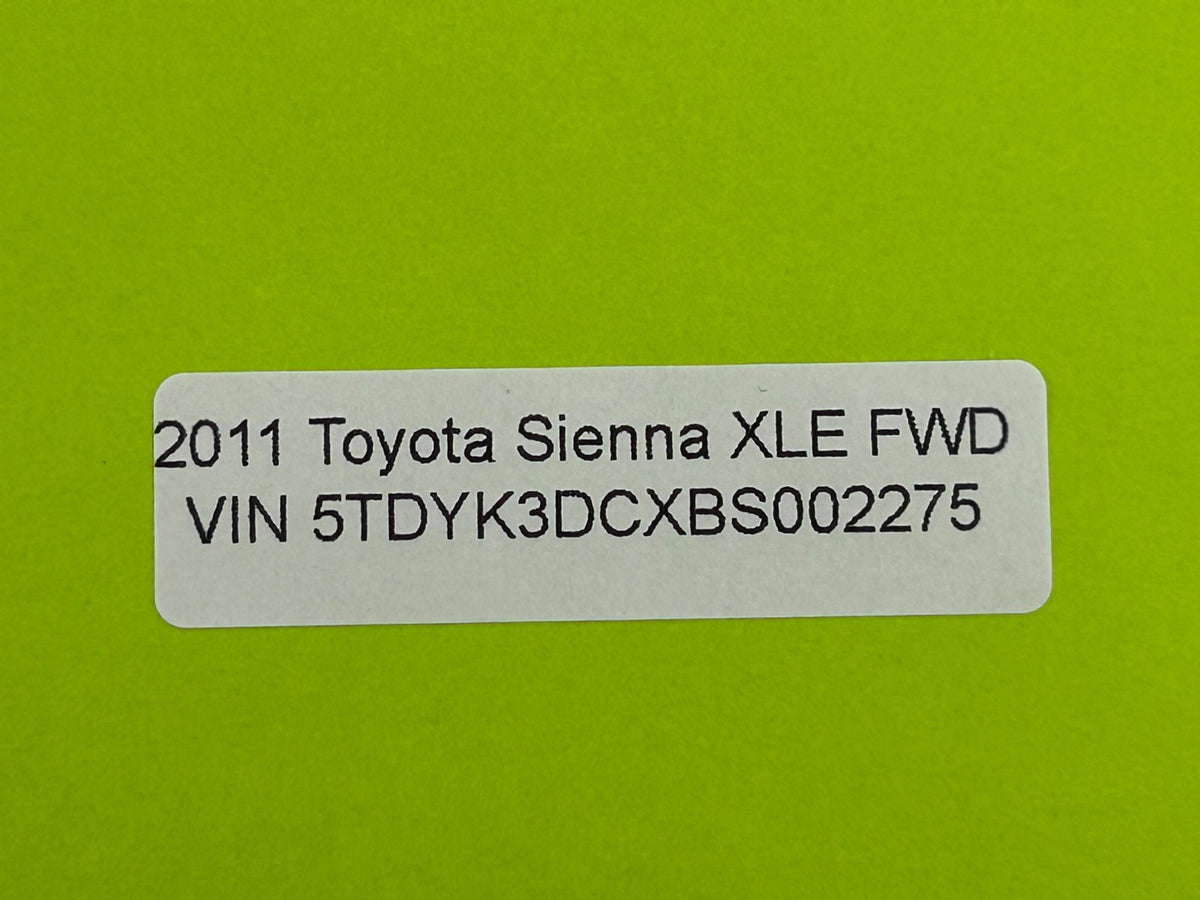 11-20 Toyota Sienna Rear Right Side Quarter Panel Audio Speaker OEM 86160-08180