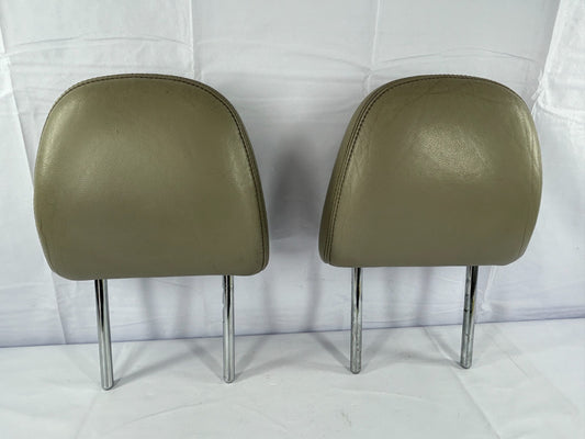 11-14 Toyota Sienna Front Left/Right Head Rest Headrest Set Leather Beige OEM
