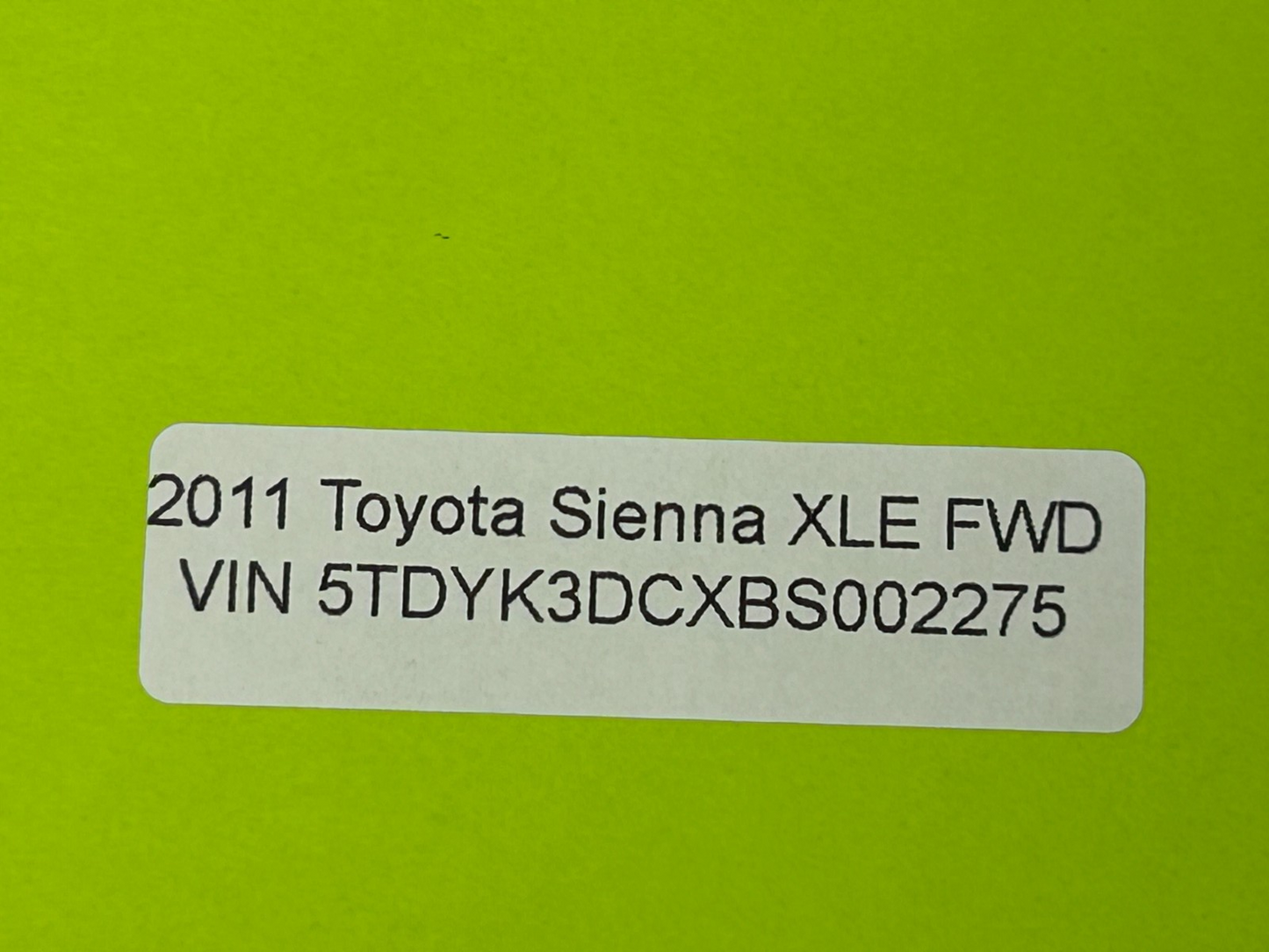 2011-2018 Toyota Sienna Rear Left Power Slide Door Lock Actuator OEM 69300-08020