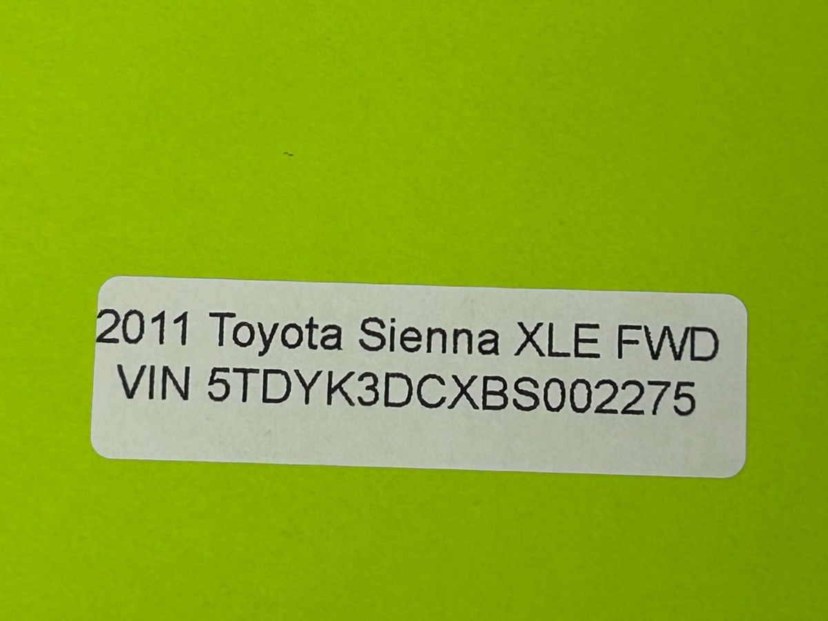 11-14 Toyota Sienna Power Steering Column & Ignition Switch OEM 45250-08040