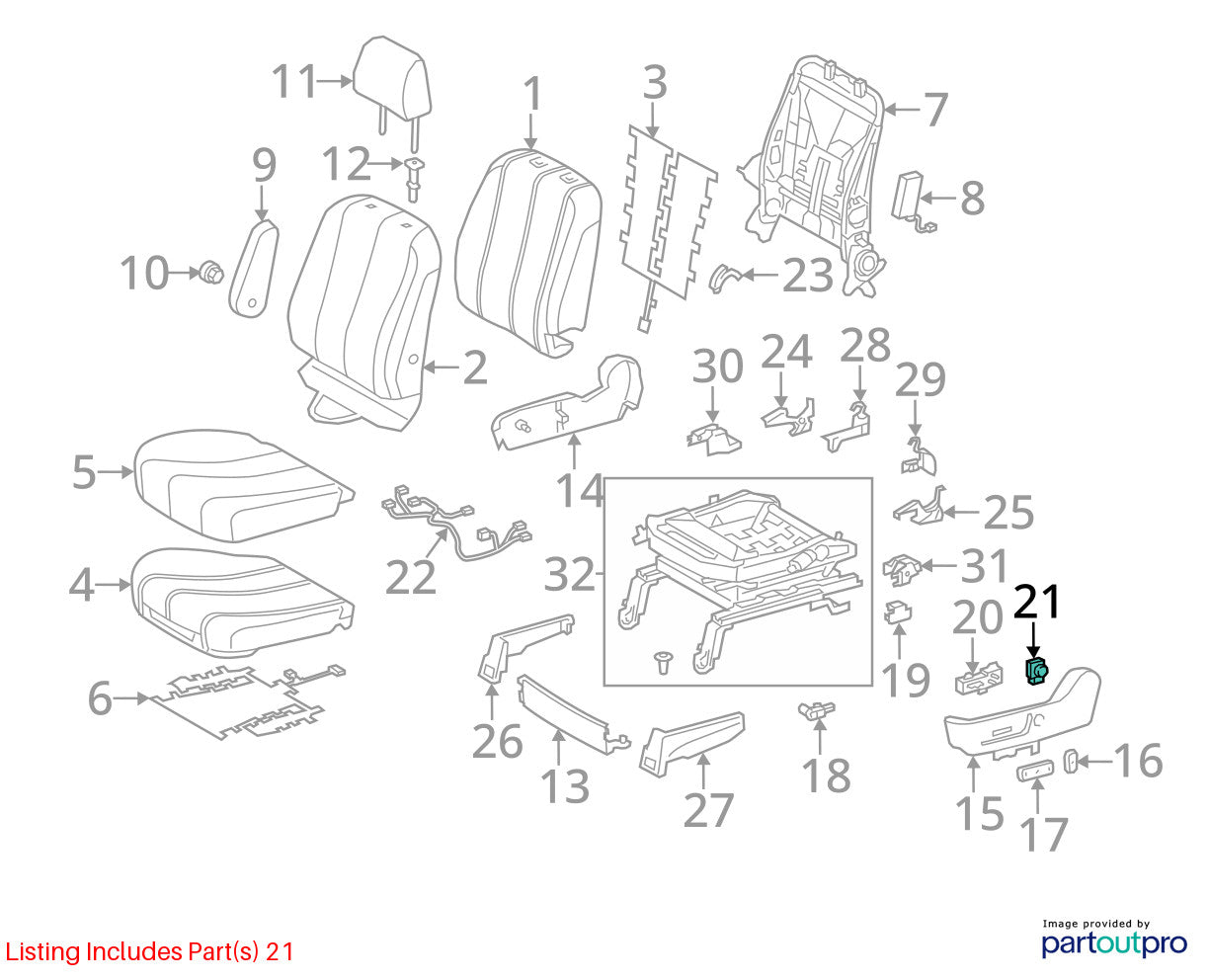 2011-2020 Toyota Sienna Front Left Seat Lumbar Control Switch OEM 84920-08010-E0
